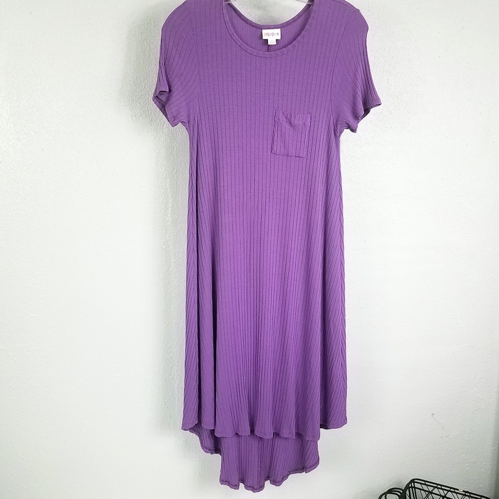 LuLaRoe Hi Lo Women's Purple Lounging Sun Dress